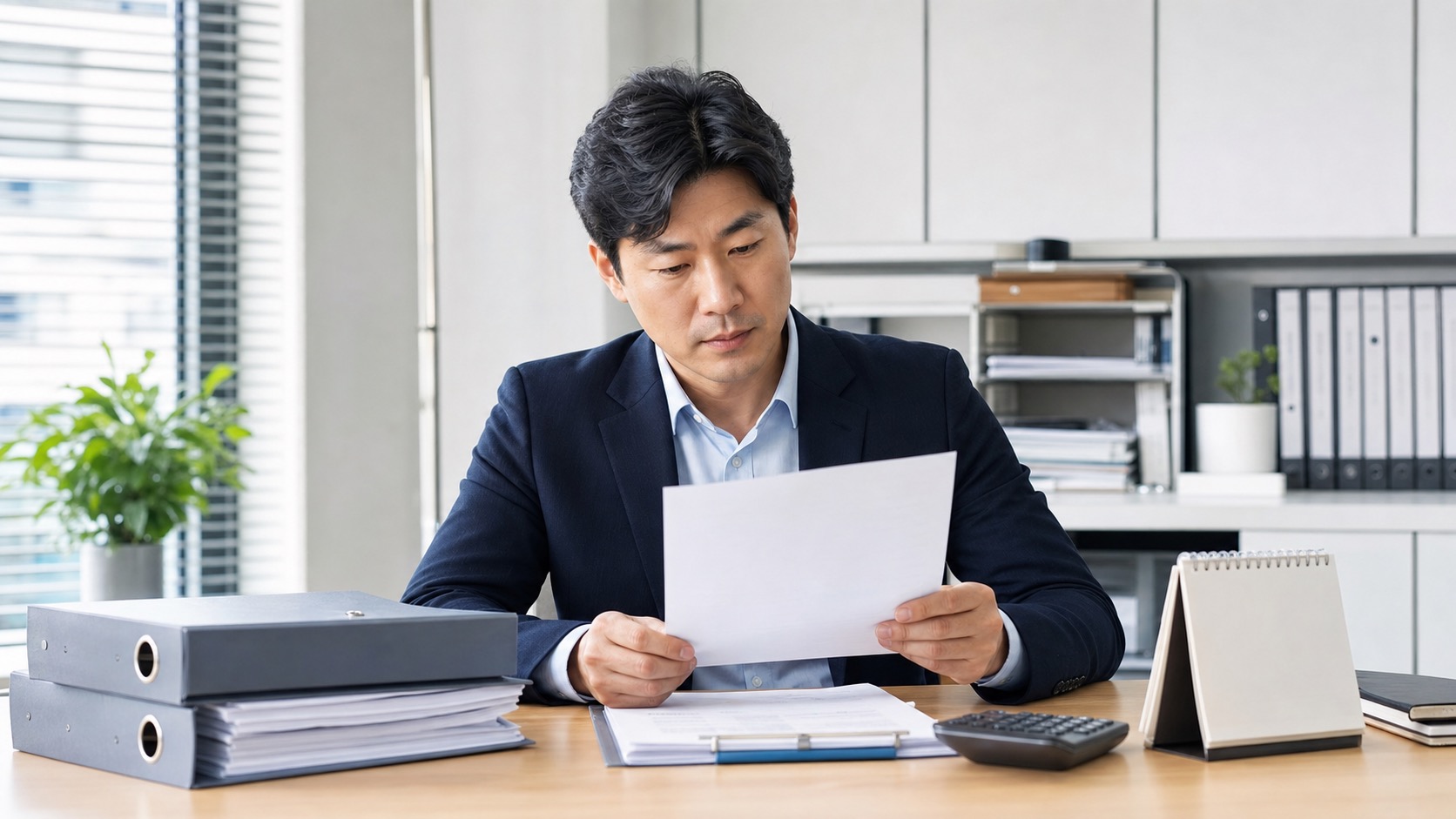 법인세 중간예납 서류와 상반기 회계 자료를 확인하는 사업자