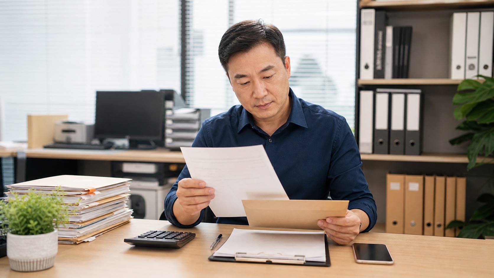 전자세금계산서 발급 자료를 검토하는 사업자