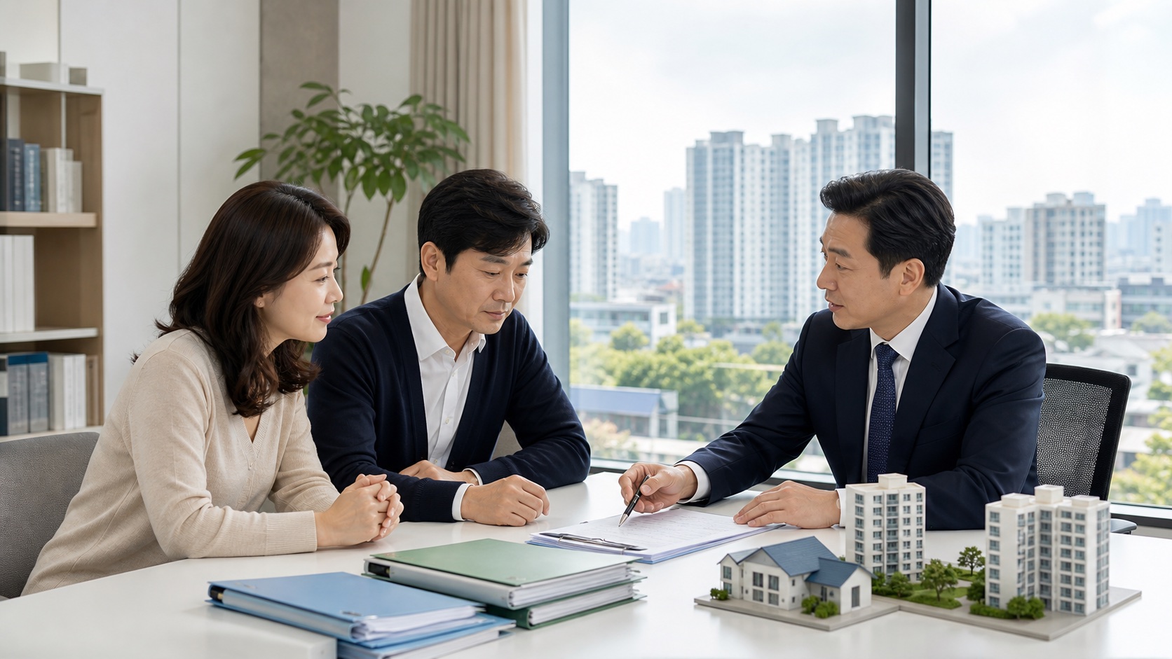주택 소유자가 세무전문가와 2026년 종부세 합산배제 신고 자료를 확인하는 모습