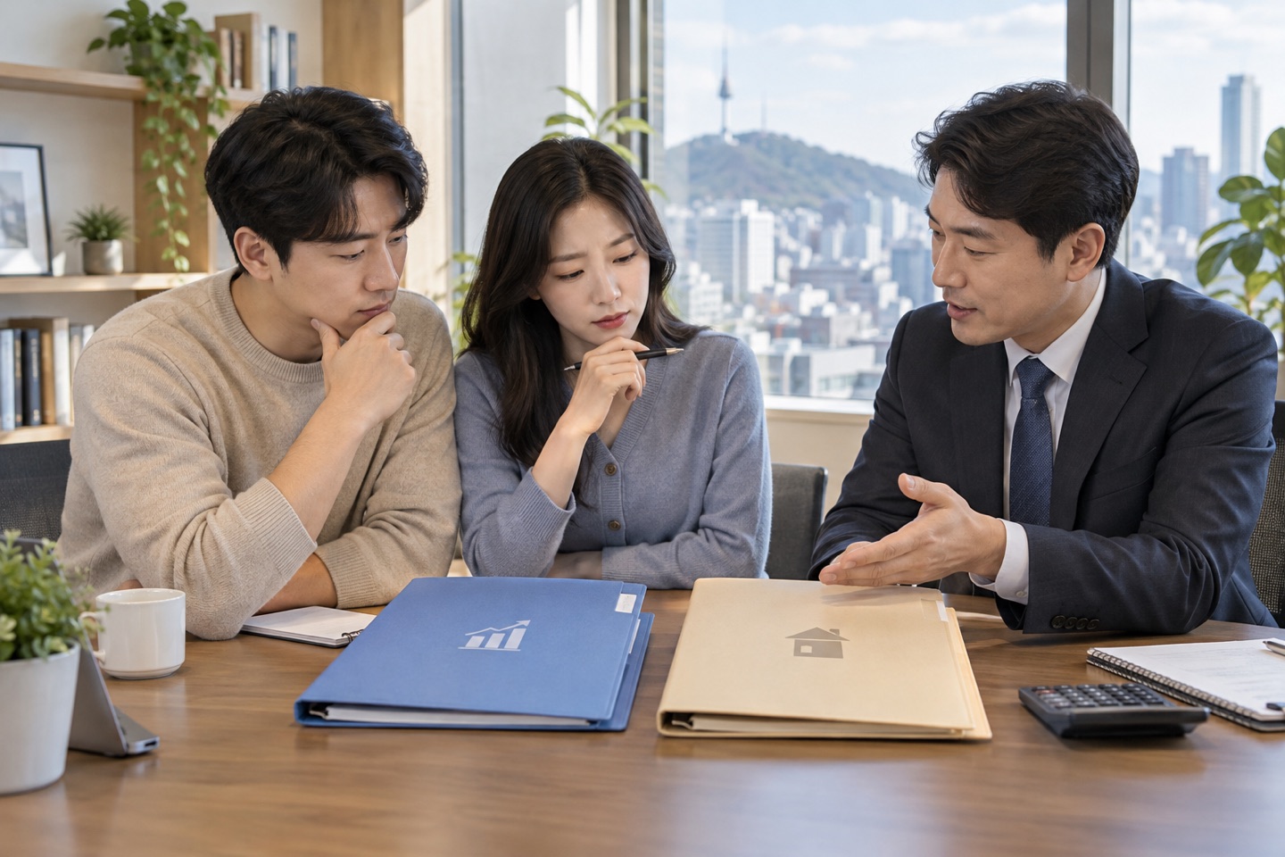가입자가 연금계좌 이전 서류와 해지 신청서를 나란히 놓고 비교하는 모습